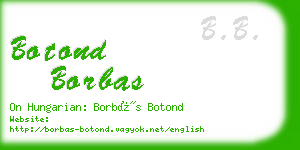 botond borbas business card